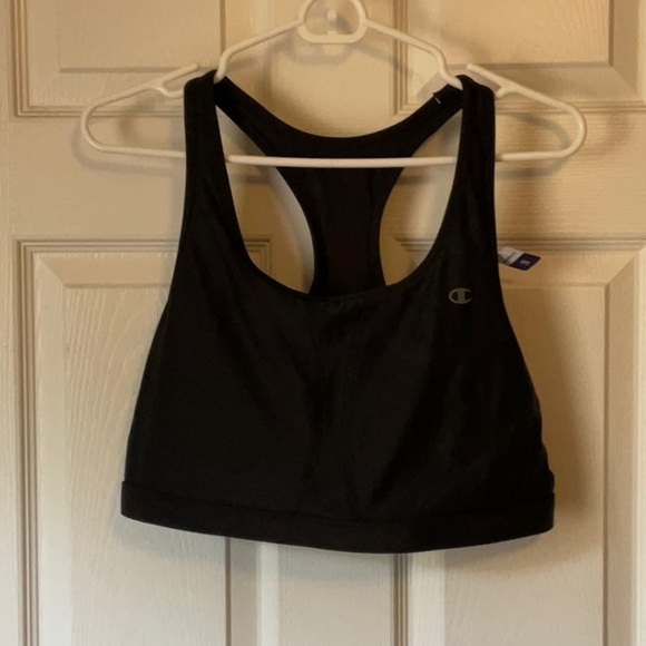 Champion Black Racerback Moisture Wicking Running Workout Sports Bra Size 2X - Picture 1 of 10